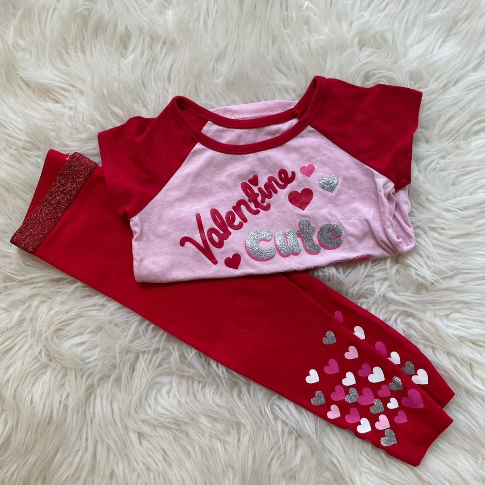 Toddler Valentines Leggings & Top 2T